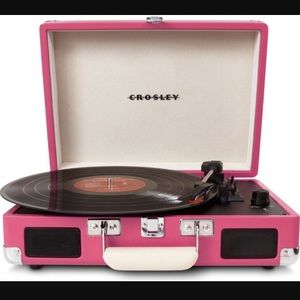 Pink Crosley record player