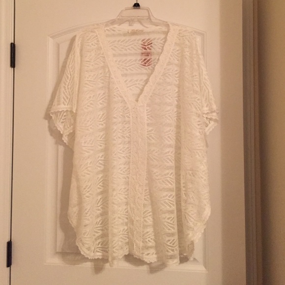 NWT white beach cover up