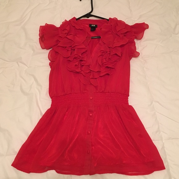 H&M Red Blouse.
