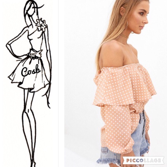 Peachy Polka Dots Blouse - Picture 2 of 3