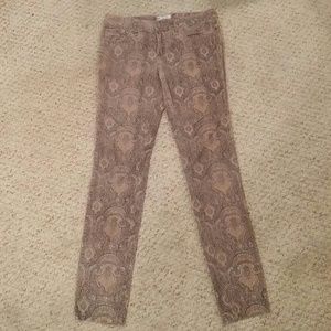 Free People Paisley Corduroy Pants