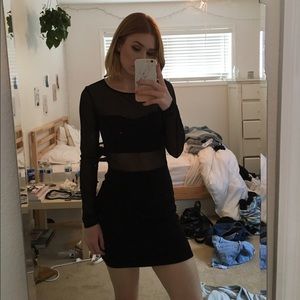 Forever 21 black with mesh dress
