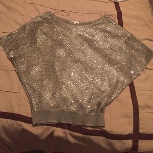 Never Worn sequined asymmetrical top
