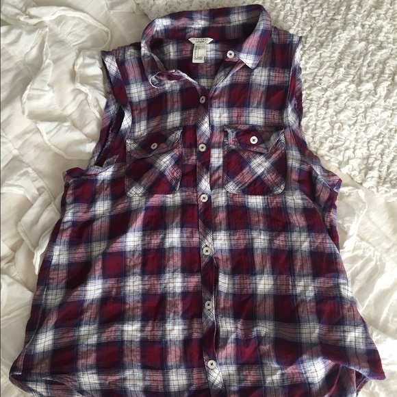 Plaid Sleeveless Top