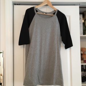 Black and grey t-shirt dress