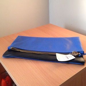 Neiman Marcus colorblock envelope clutch