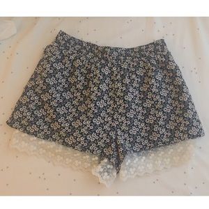 Forever21 Blue floral shorts