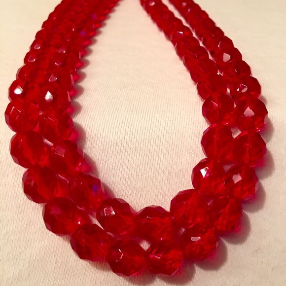 Czech Crystal Necklace with a Sterling Silver