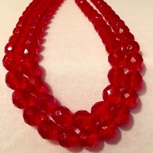 Czech Crystal Necklace with a Sterling Silver