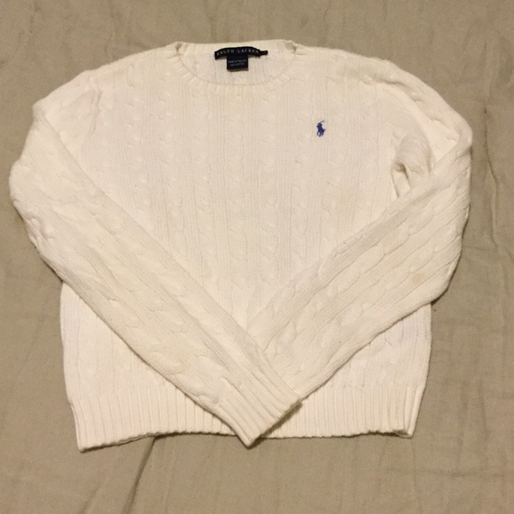 Ralph Lauren ivory cable-knit sweater