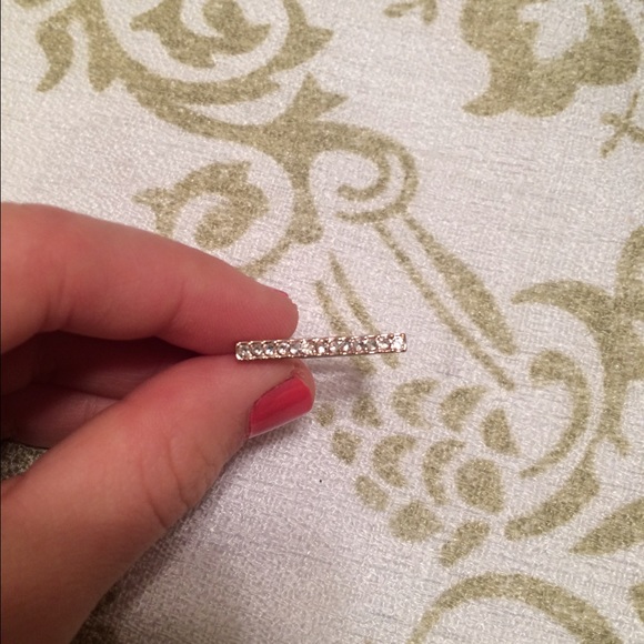 Rose gold plated bar ring
