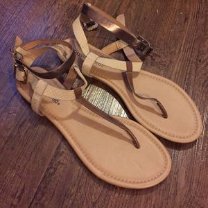 NEW tan strappy sandals