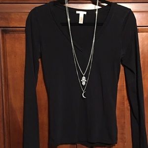 Ambiance Apparel. Size Large. Black. Long sleeves.