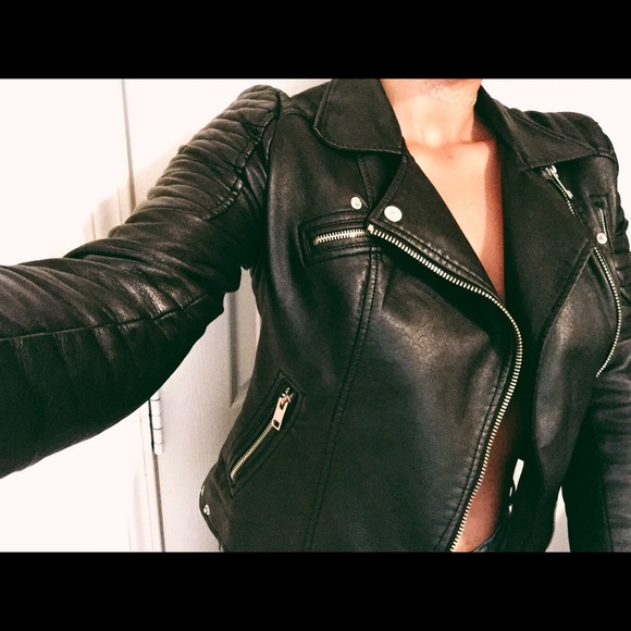 Zara leather moto jacket