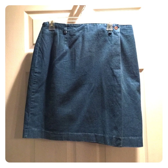 Talbots Blue jean skirt