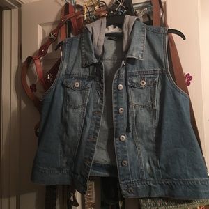Women's blue jean vest