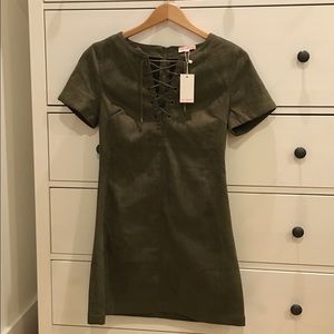 Brand New Olive Suede Dress