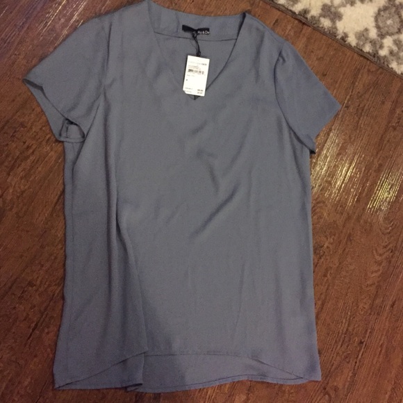 NWT gray short sleeve blouse!