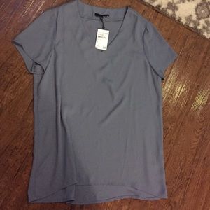 NWT gray short sleeve blouse!