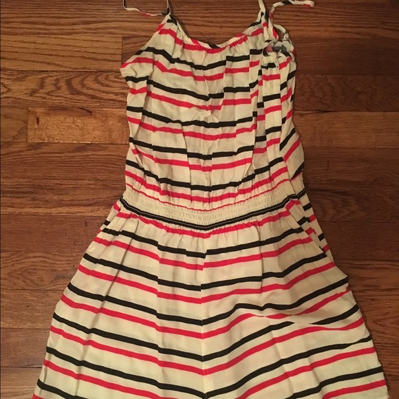 H&M red and black striped romper.