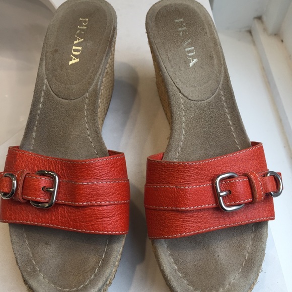 Prada Buckle Wedges