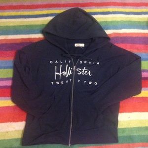 Dark Blue Hollister hoodie