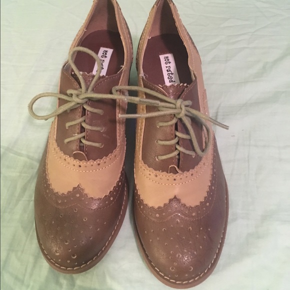 Brown and Tan Heeled Booties