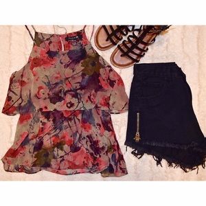 Abstract Floral Top