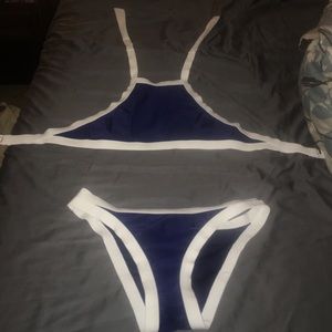 Navy blue bathing suit
