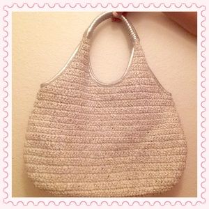 Banana Republic raffia straw tote