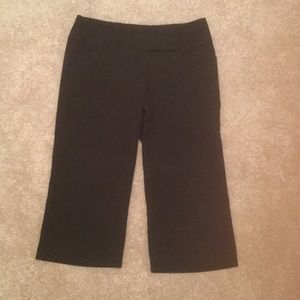 Knee length "gaucho style" black dress pants