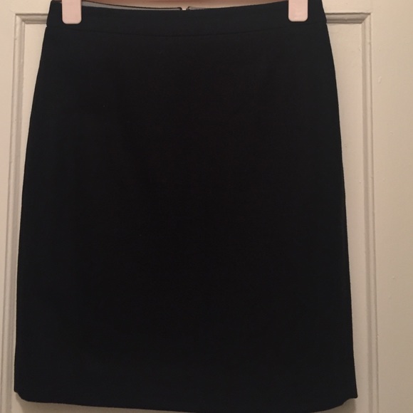 JCrew black wool pencil skirt