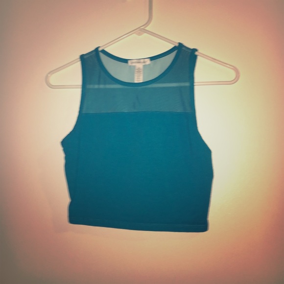 Blue mesh crop top - Picture 1 of 1