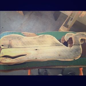 Reclaimed wood whale