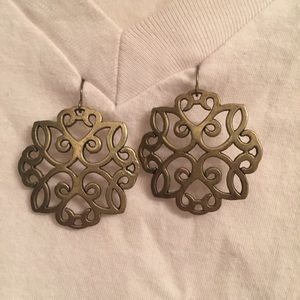 Bronze filigree earrings