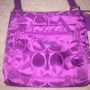 Purple Coach Cross Body Purse