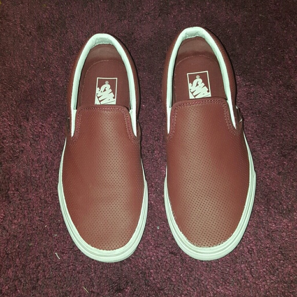 Perf leather vans classic slip-on