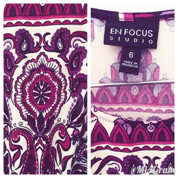 🎉FINAL SALE🎉En Focus Studio Purple Dress -Size 6 - Picture 2 of 2