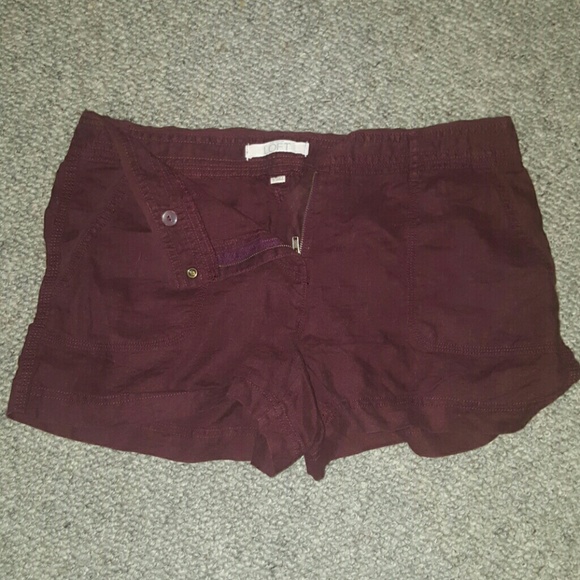 LOFT Maroon Shorts