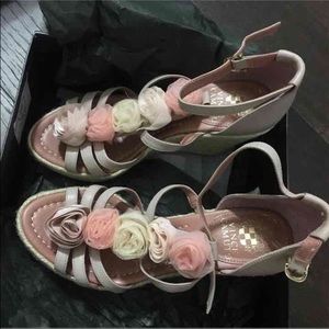 Vince Camuto leather strap wedge