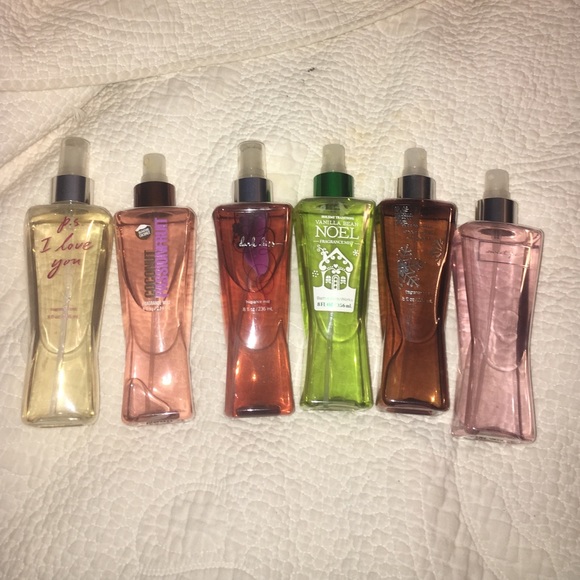 Bath and Body works Body mists (set of 6)