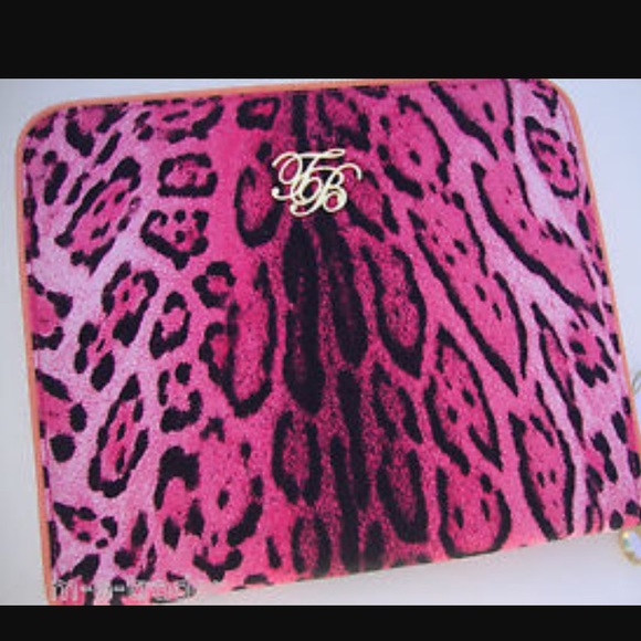 Ted Baker IPad Tablet Case Yellow and Pink Leopard