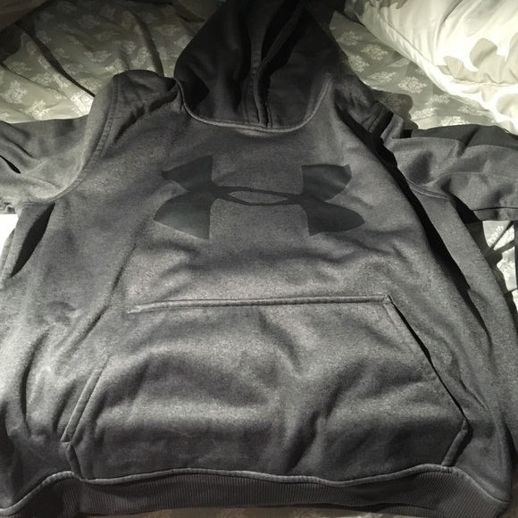 Grey with black Under Armor symbol sweatshirt