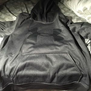 Grey with black Under Armor symbol sweatshirt