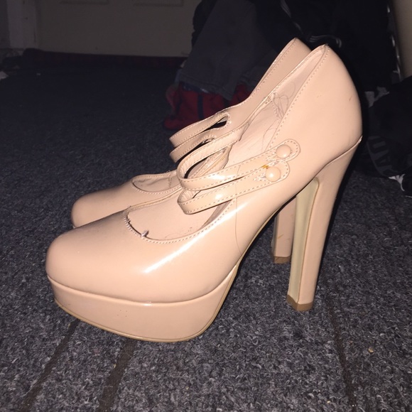 5 inch Mary Jane nude heels - Picture 2 of 2