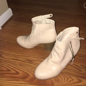 Nude pink booties