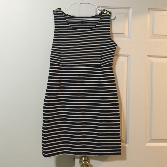 Black and white stripe dress