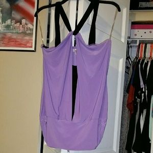 Black tube top with purple cover