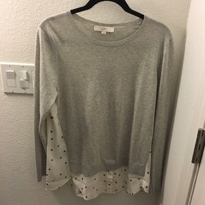 LOFT mixed media sweater