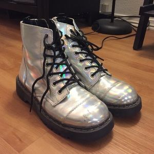 Dollskill T.U.K. Anarchic Hologram boots